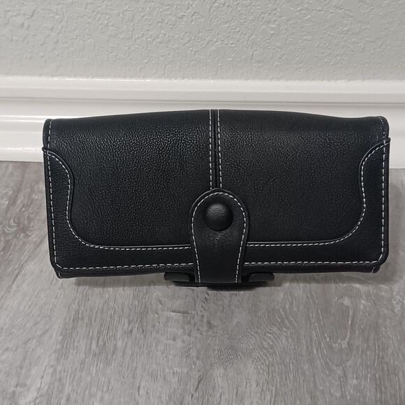 CYNURE Black Faux Leather Bifold Wallet - Picture 1 of 4